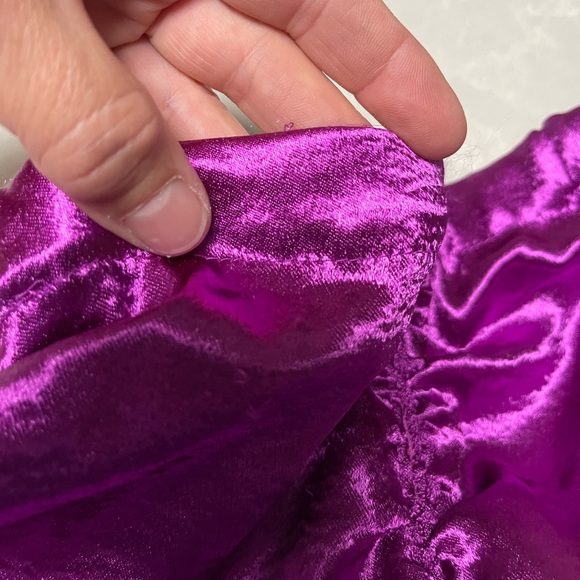 NWT For Love And Lemons Bowie Metallic Mini Skirt in Electric Purple - Picture 12 of 13